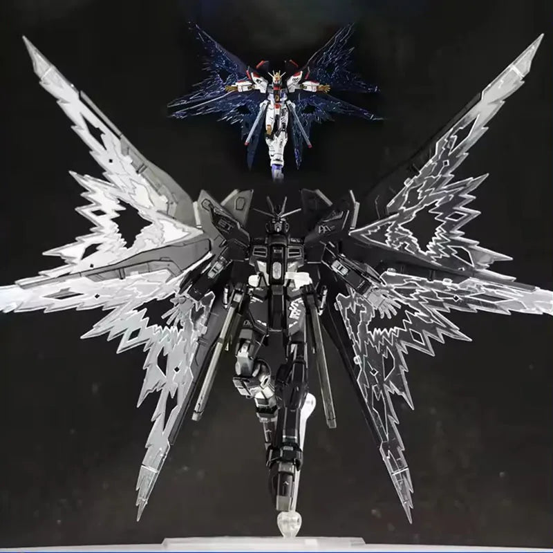 Gaoke HG 1/144 Model Kit ZGMF-X20A Strike Freedom Midnight Color With Wing Of Light Assembly Action Figures Plastic Model Toy