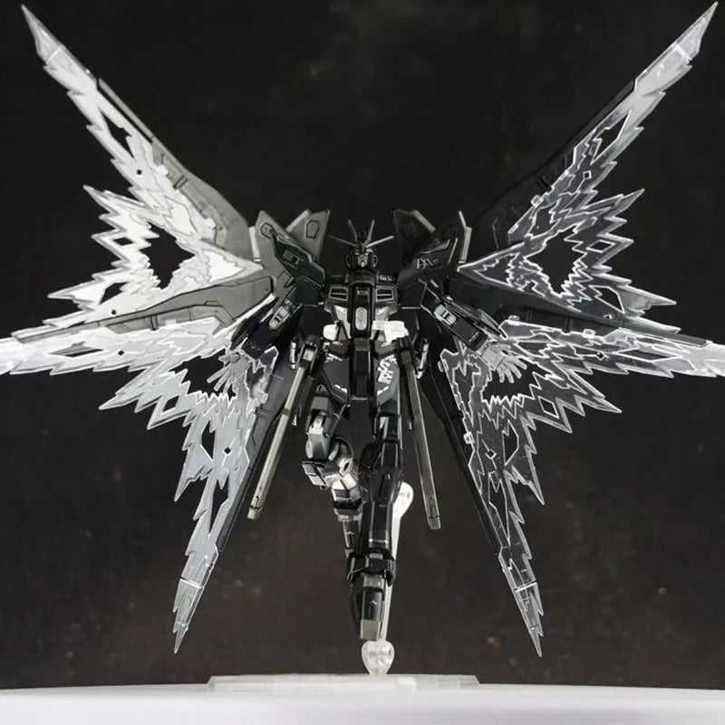 Gaoke HG 1/144 Model Kit ZGMF-X20A Strike Freedom Midnight Color With Wing Of Light Assembly Action Figures Plastic Model Toy