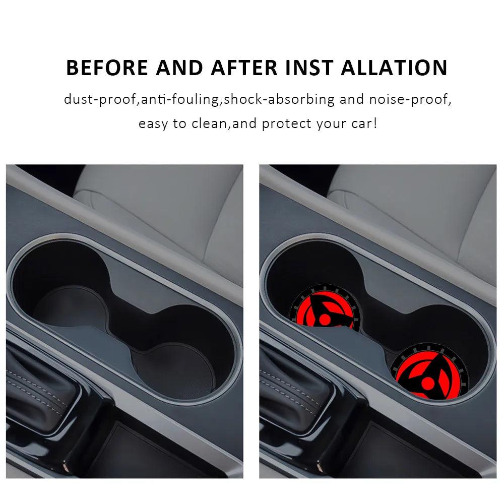 Non-Slip Car Coaster - Japanese Anime Design for Auto Accessories
