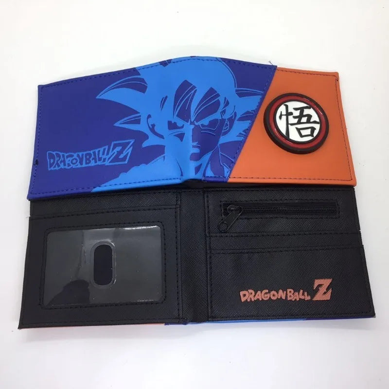 Hot Sales Anime Dragon Ball Cartoon PU Wallet Son Goku Creative Bulma Simple Foldable Coin Purse Multifunctional Card Boys Gift