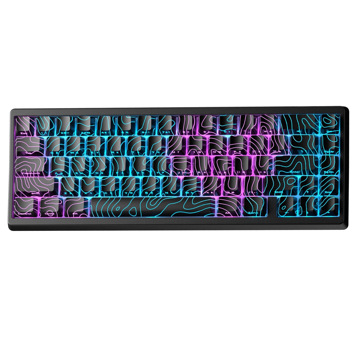 XVX M67 JadeStone 65% Tri-Mode Mechanical Keyboard | Hot-Swappable | IMD Keycaps | RGB Backlight | Gasket Mount