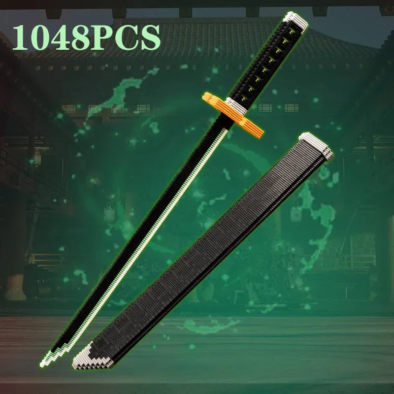 Samurai Sword Building Blocks Anime Ninja Weapon Model Assembly Bricks Boys Toy Idea Desktop Decoration Children Holiday Gifts