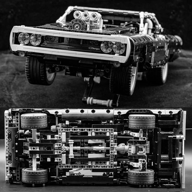 Technical Car Dodged Charger Racing Car Building Blocks Model Movie Fast And Furious Famous Vehicle 42111 Bricks Boy Toys Gifts