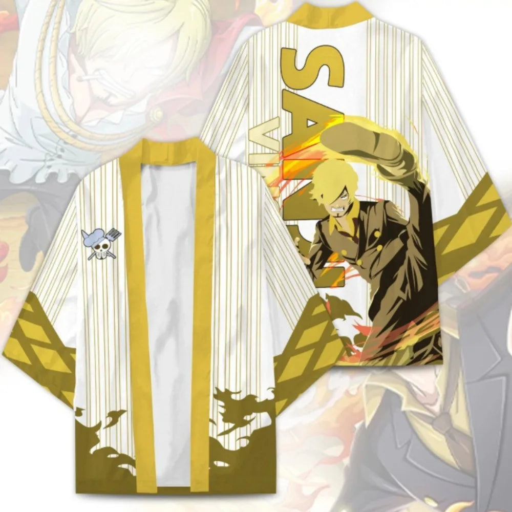 One Piece Cosplay Kimono - Luffy, Zoro, & Ace Cloak Cardigan Robe