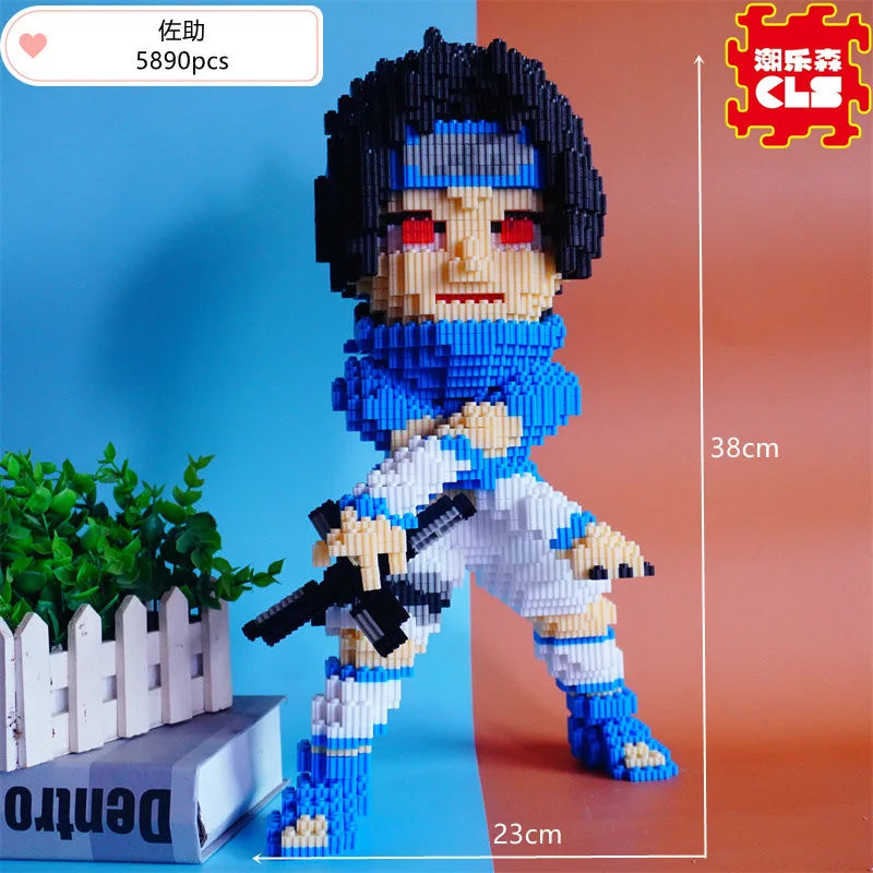 new Small particle assembled building blocks adult high difficulty puzzle card Kakashi Jiraiya toy puzzle children's gift