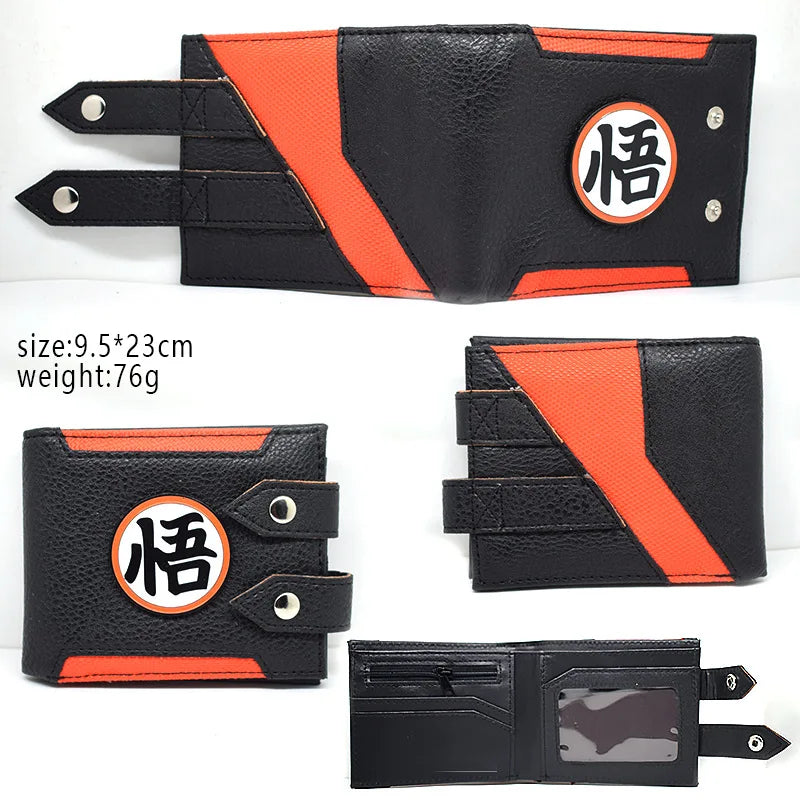 Hot Sales Anime Dragon Ball Cartoon PU Wallet Son Goku Creative Bulma Simple Foldable Coin Purse Multifunctional Card Boys Gift
