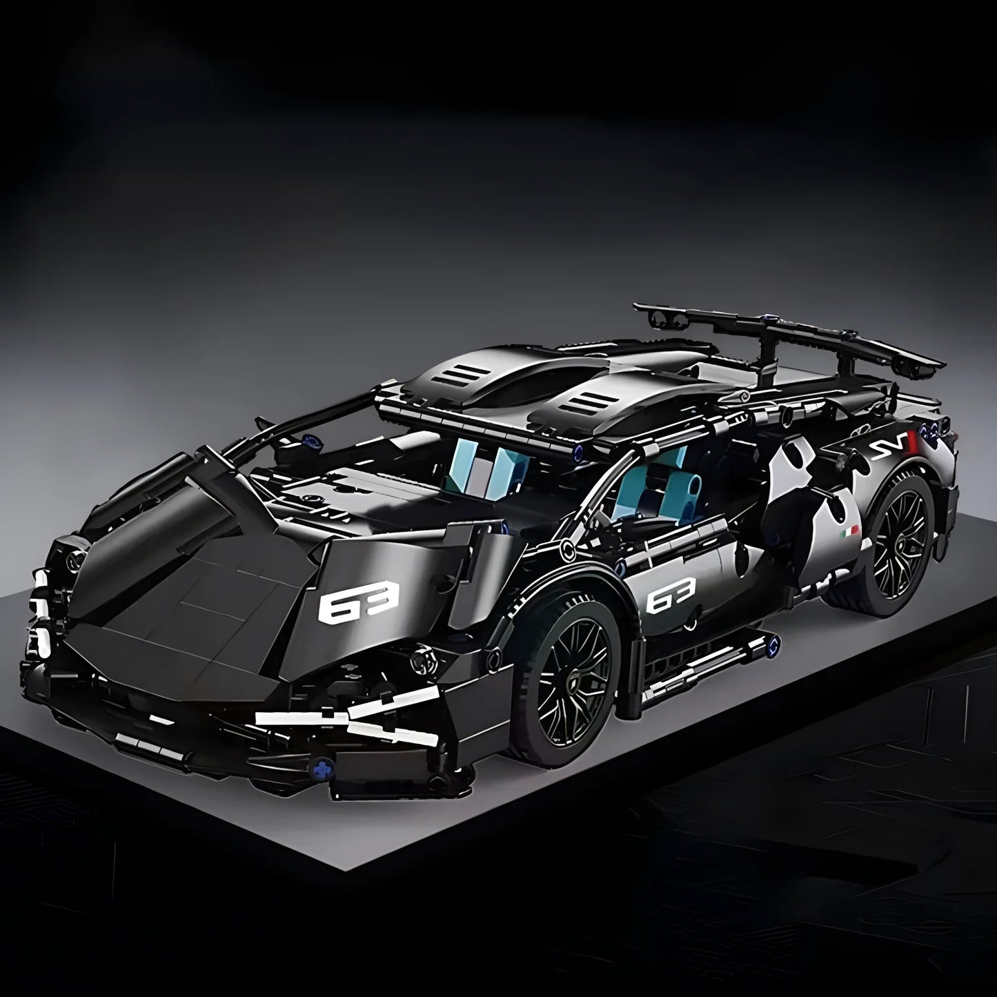 Technical Racing Sport Car Model Building Blocks technic adults 1:14 DIY Supercar Brick Puzzle Toys Kid Adult Gift(1280+granule)