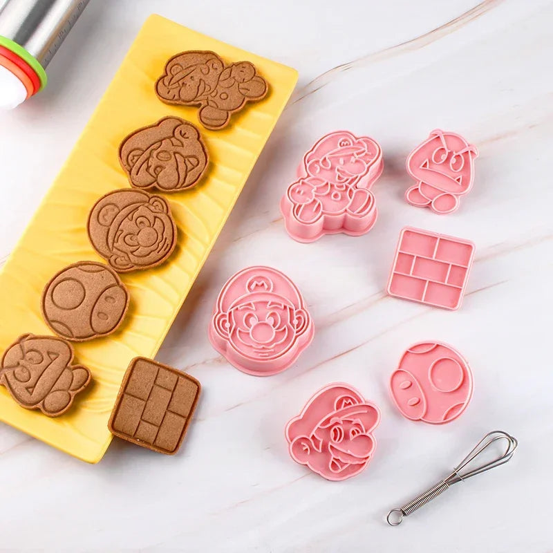Super Mario Bros. Cookie Cutter Set | 6pcs Cartoon Baking Molds for Kids