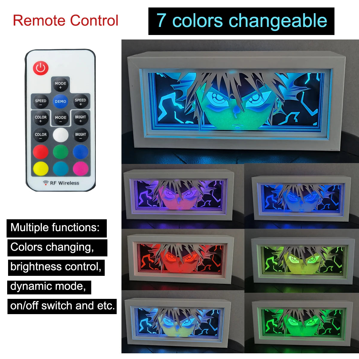 Anime LED Light Box – Manga Paper Carving Desk Lamp for Kids & Collectors