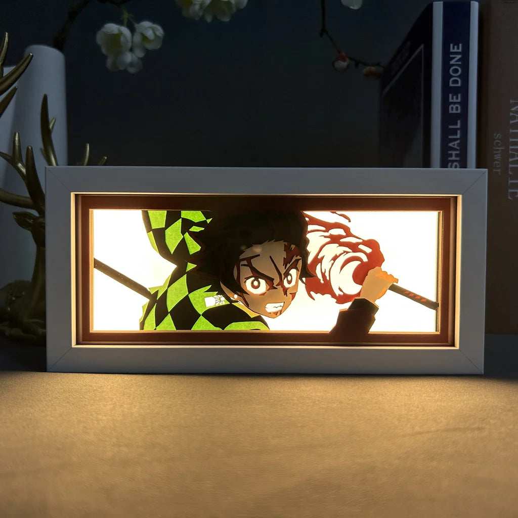 Anime LED Night Light – Gojo, Tanjirou, Zenitsu & More | Color-Changing Lamp