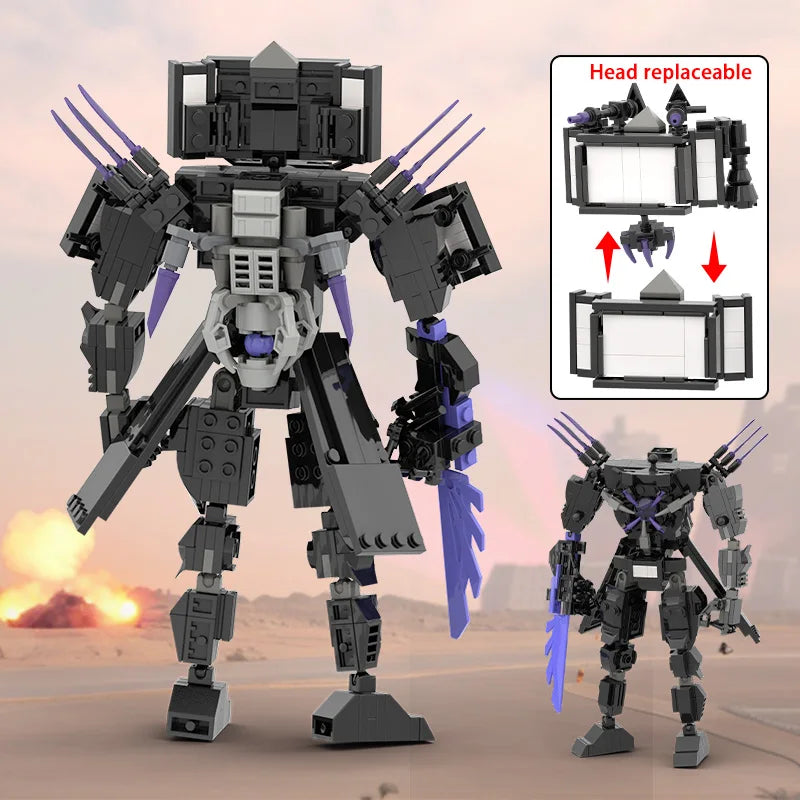 MOC Skibidi Toilet Building Blocks Set Titan Speakerman Cameraman Tvman Bricks DIY Model Toys For Kid New Year Birthday Gifts