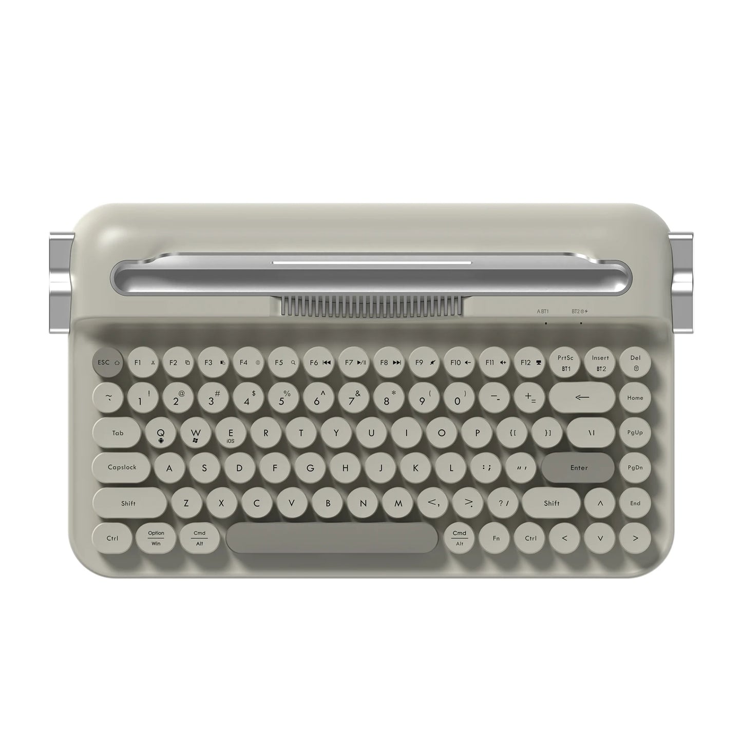 AJAZZ AF84 Multl-Device Keyboard Dual Mode 2.4G/Bluetooth5.0 With Card Slot Bracket Position Typewriter Office Membrane Keyboard