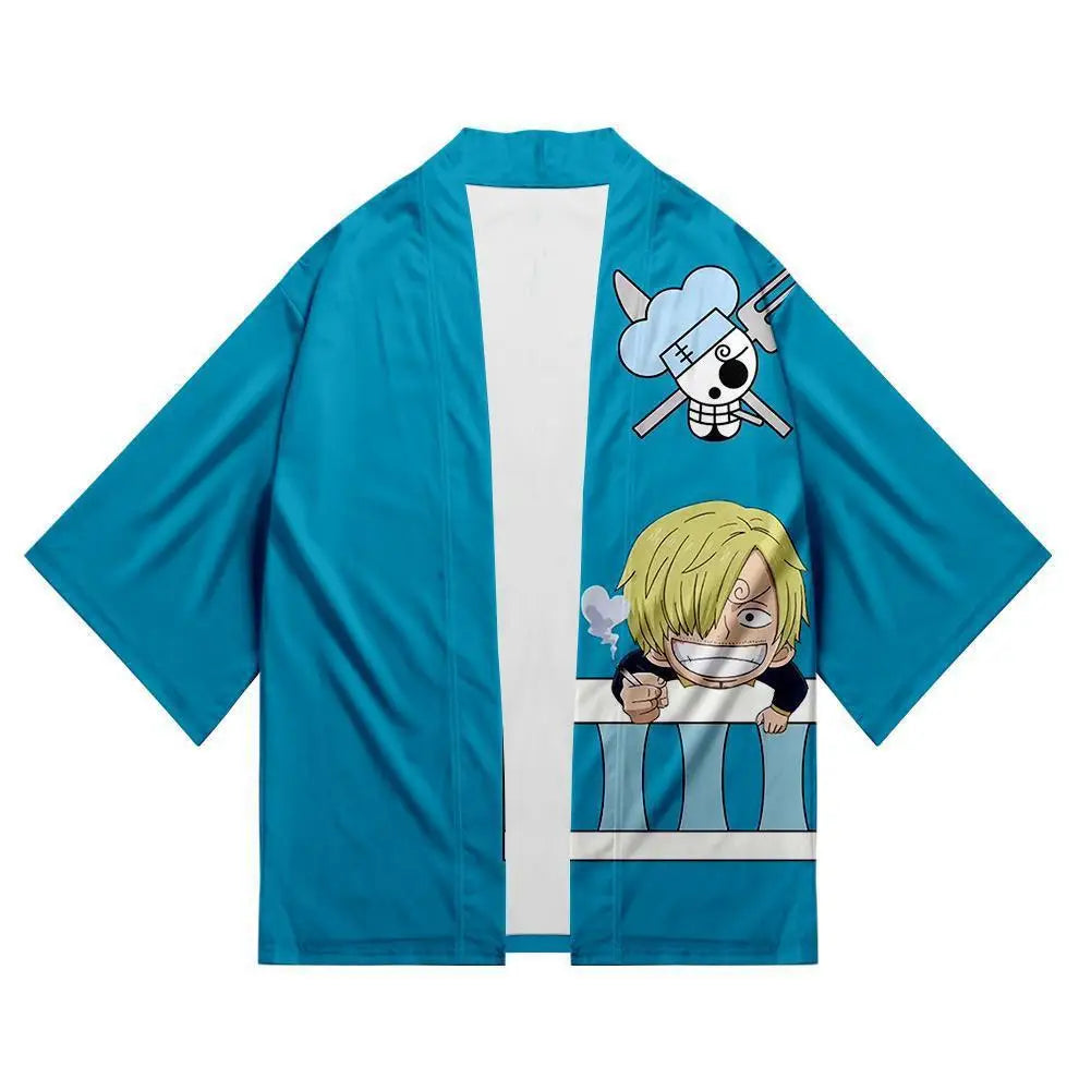 One Piece Cosplay Kimono - Luffy, Zoro, & Ace Cloak Cardigan Robe