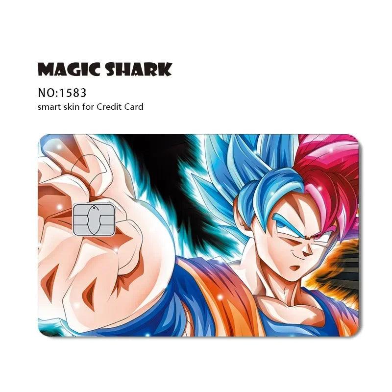 Dragon Ball Goku Card Sticker – Anime PVC Skin for Credit and Bus Cards