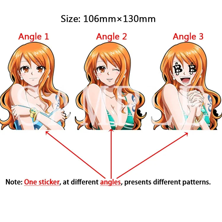 One Piece 3D Transform Sticker - Gear 5 Sun God Nika Luffy for Cars, Laptops & More