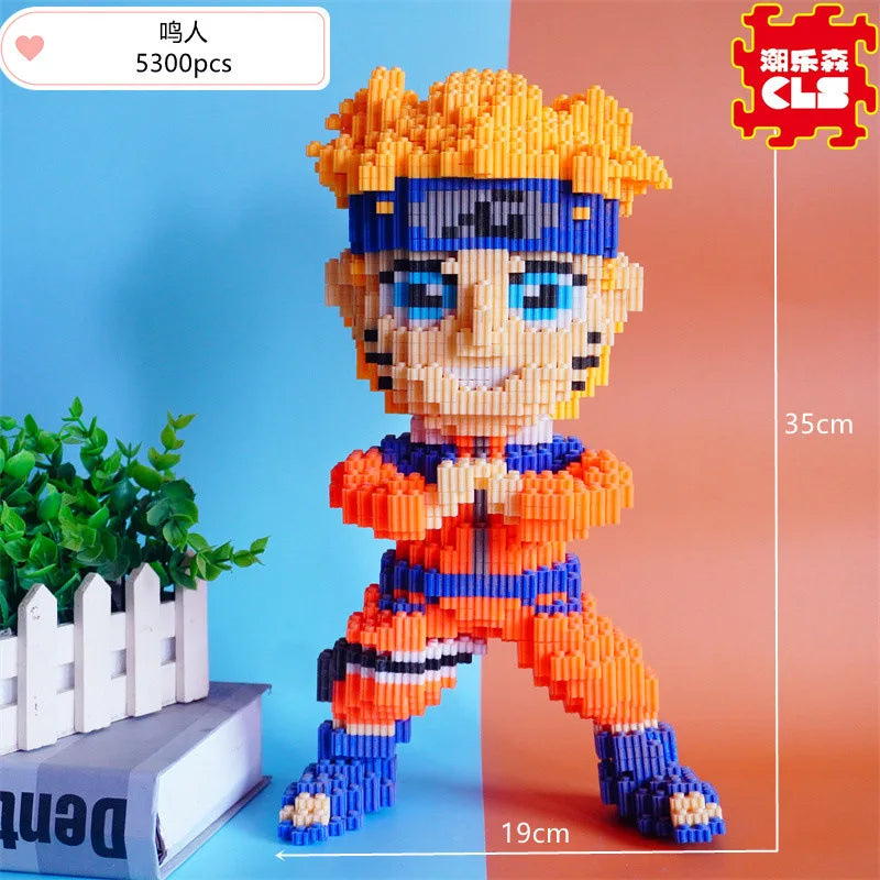 new Small particle assembled building blocks adult high difficulty puzzle card Kakashi Jiraiya toy puzzle children's gift