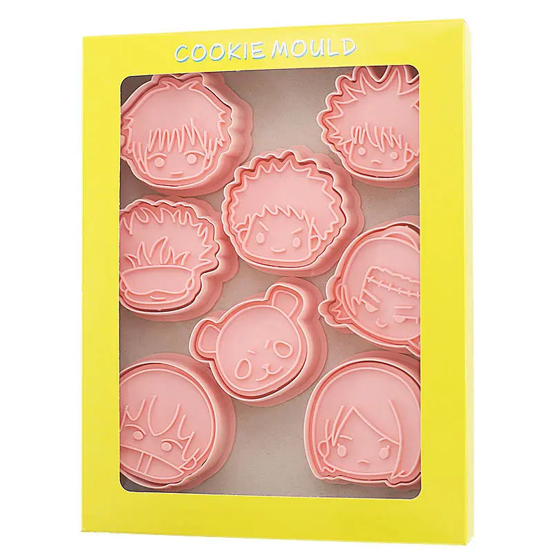 Jujutsu Kaisen Cookie Cutter Set | 8pcs Gojo & Yuji Anime Baking Moulds