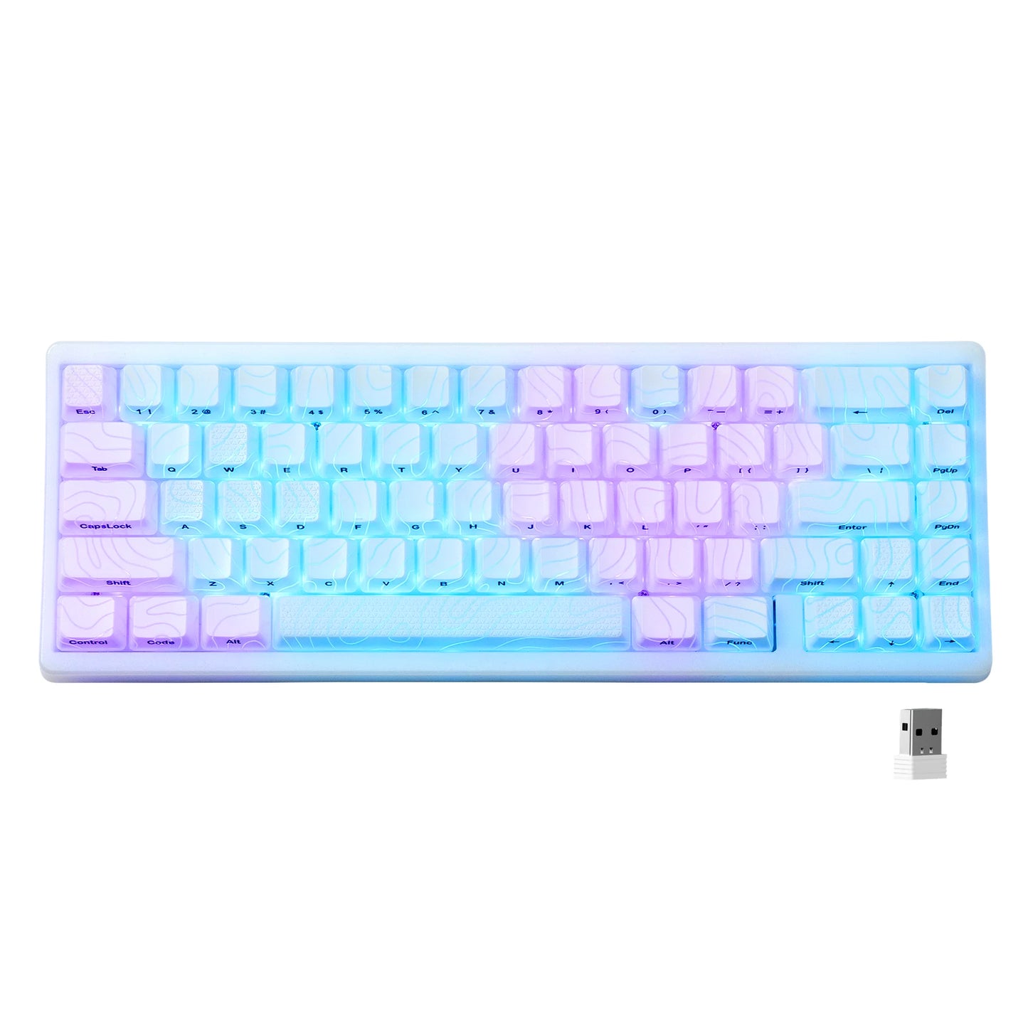 XVX M67 JadeStone 65% Tri-Mode Mechanical Keyboard | Hot-Swappable | IMD Keycaps | RGB Backlight | Gasket Mount