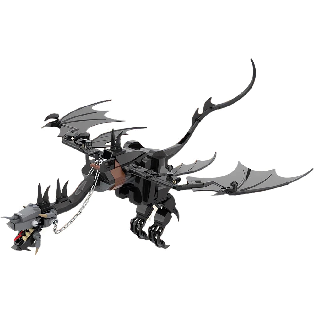 Gobricks MOC The Fell Beast Bricks Model Rings Movie Series Beast Building Block Creative DIY Assembly Collection Toys Gfit
