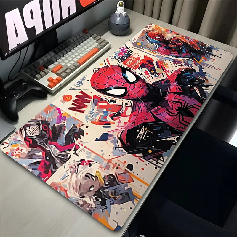 Marvel Spider Man Mouse Pad XXL Anime HD Rubber Keyboard Mousepad Suitable For Office Desk Laptops Gaming Accessories Non Slip
