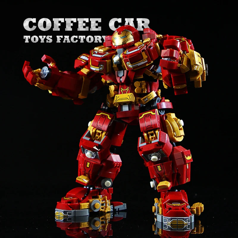Superheroes Mecha DIY Building Blocks Movie Mech Hero 3D Model Armor Iron Robot MOC Bricks Toys For Adult Kid Boy Christmas Gift