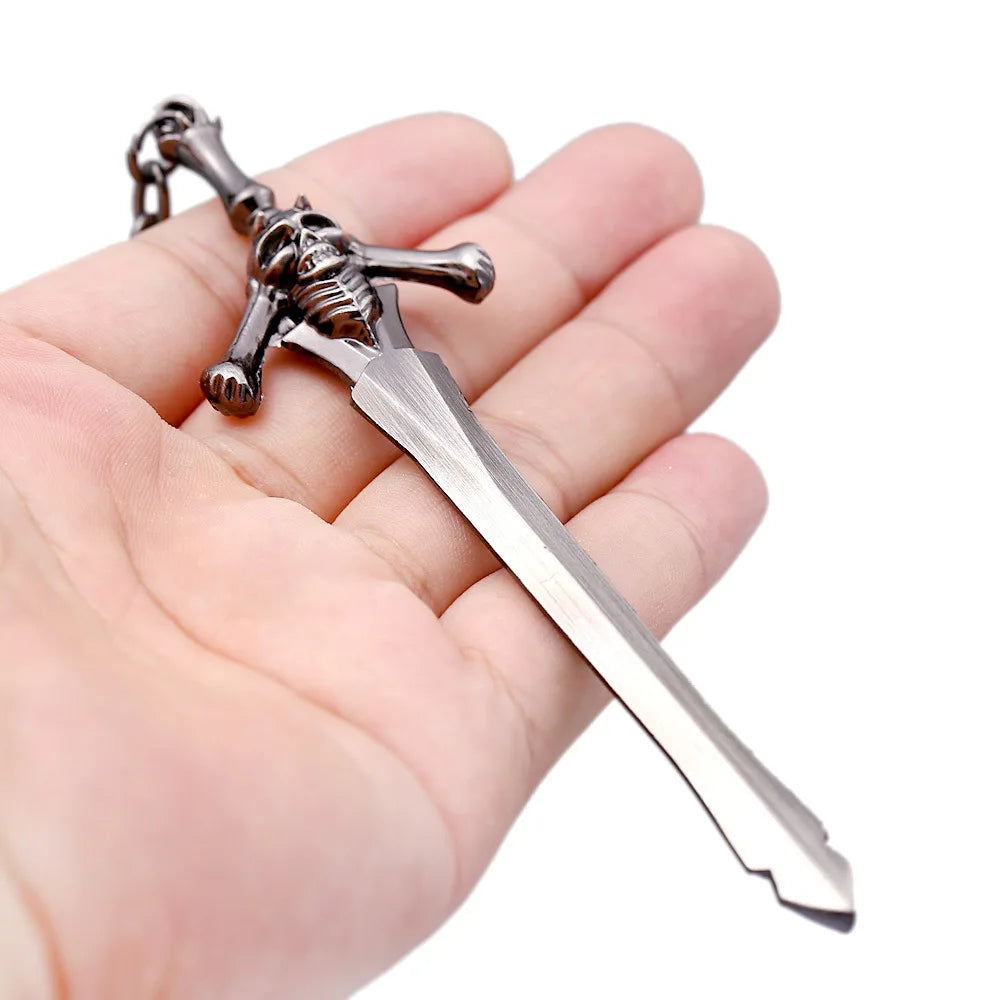22cm Dante Rebellion Awakening Sword Keychain DMC 5 Game May Cry Nero Weapon Devil Red Queen Metal Key Chain Ring Jewelry Toys