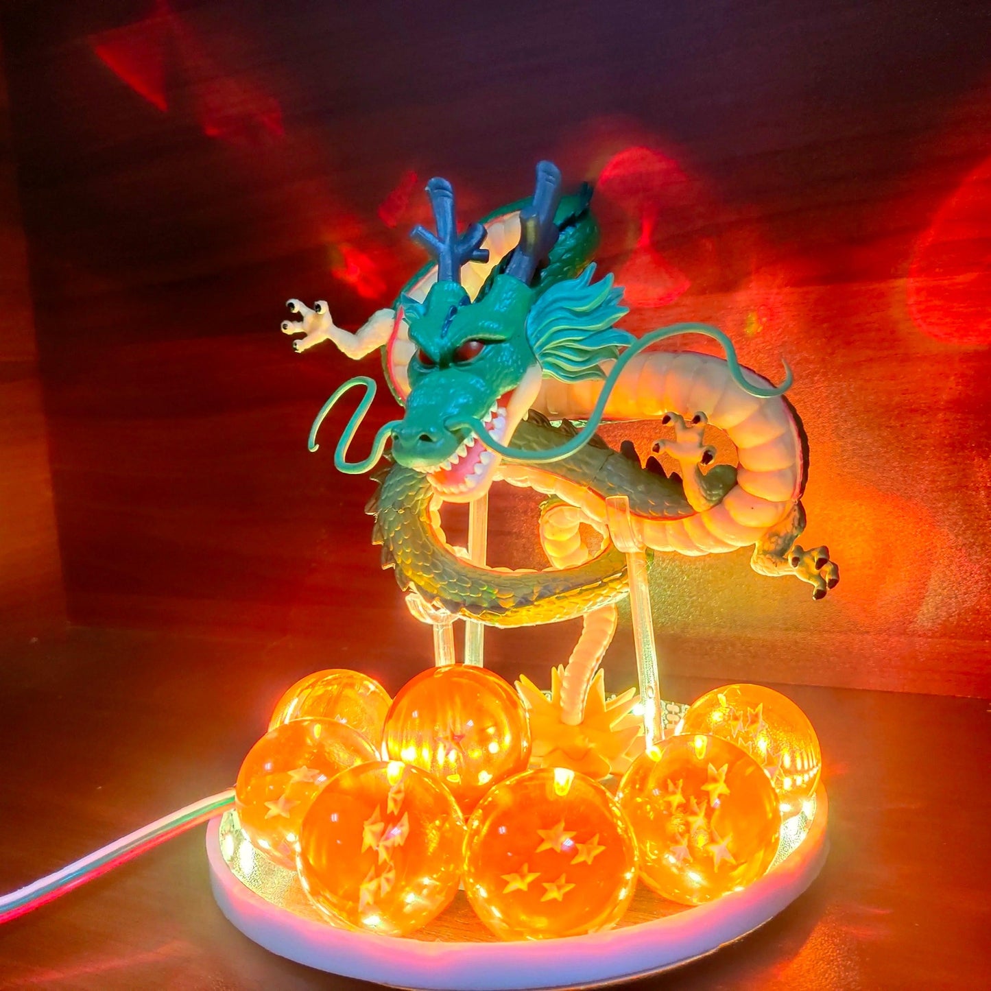 Dragon Ball Z Shenron Action Figure with Crystal Balls & LED Display - DBZ Gift