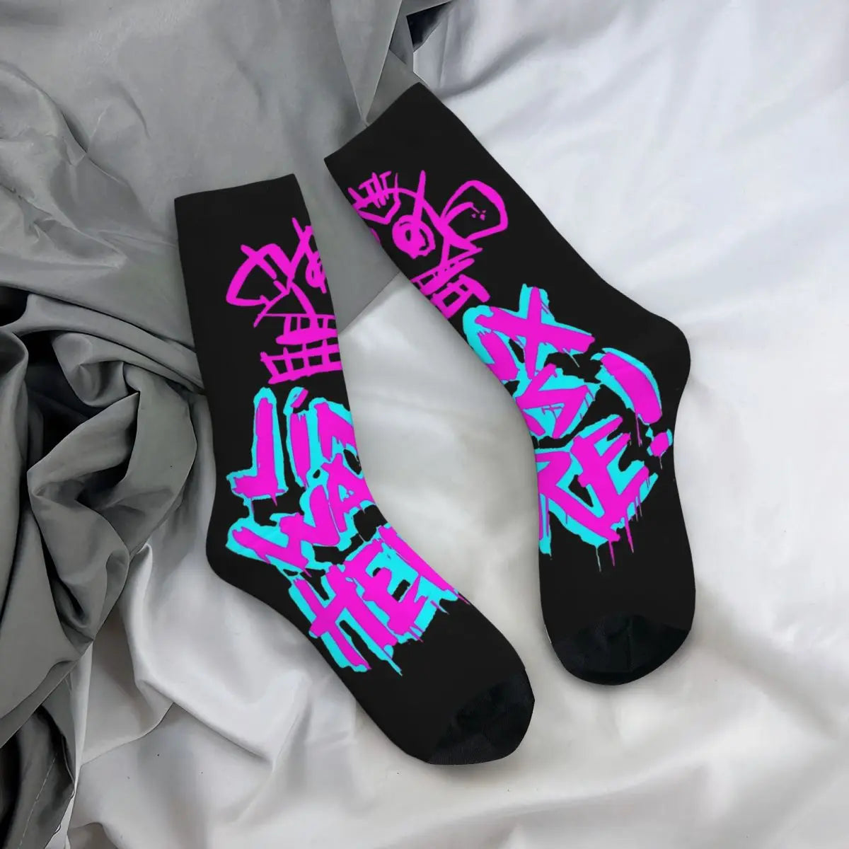 Vintage Monkey Jinx Crazy Compression Socks - Unisex Arcane League of Legends Harajuku Crew Socks