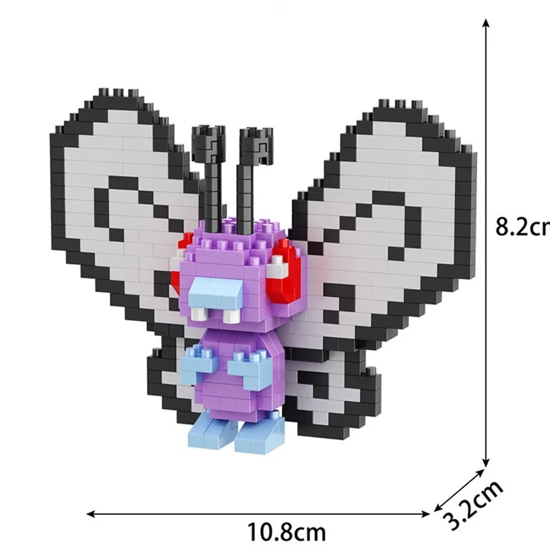 Building Blocks Assembly Anime Picachu Charizard Doll Blastoise Bulbasaur Gengar Bricks Figures Toy for Kid Gift
