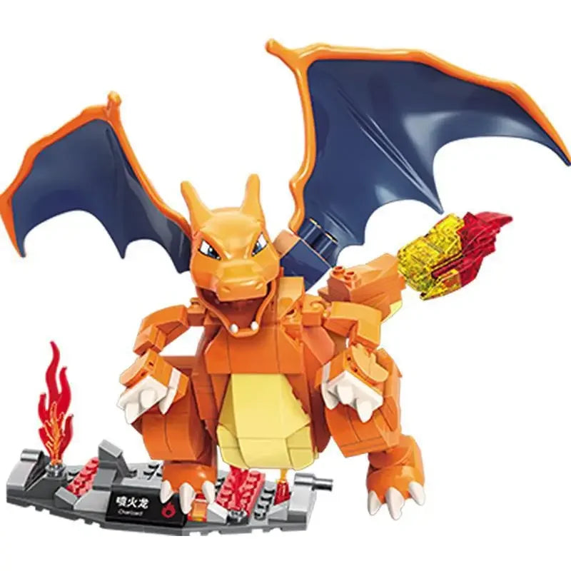 Pokemon Cartoon Pikachu Building Blocks Bulbasaur Toy Children's Assembled Model Pet Elf Kid Children Gift Compatible With Lego