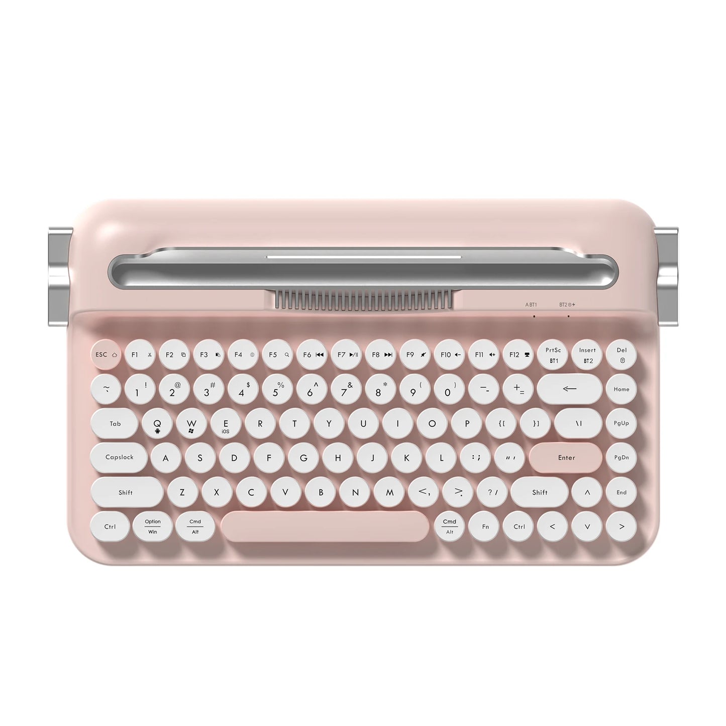 AJAZZ AF84 Multl-Device Keyboard Dual Mode 2.4G/Bluetooth5.0 With Card Slot Bracket Position Typewriter Office Membrane Keyboard