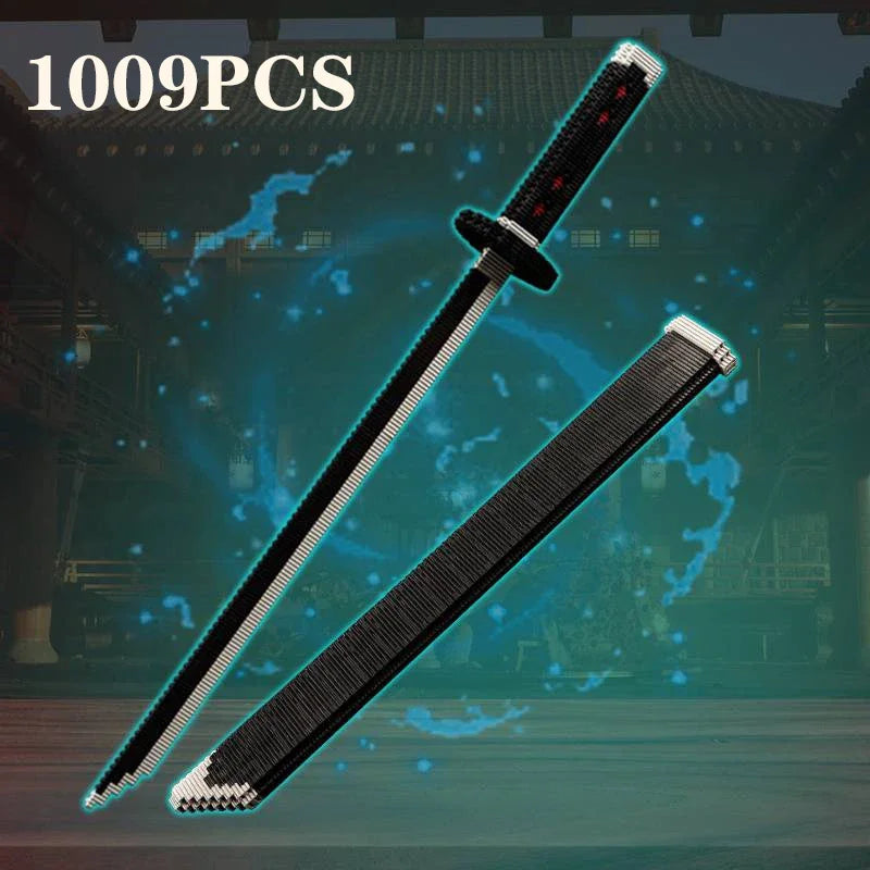 Samurai Sword Building Blocks Anime Ninja Weapon Model Assembly Bricks Boys Toy Idea Desktop Decoration Children Holiday Gifts