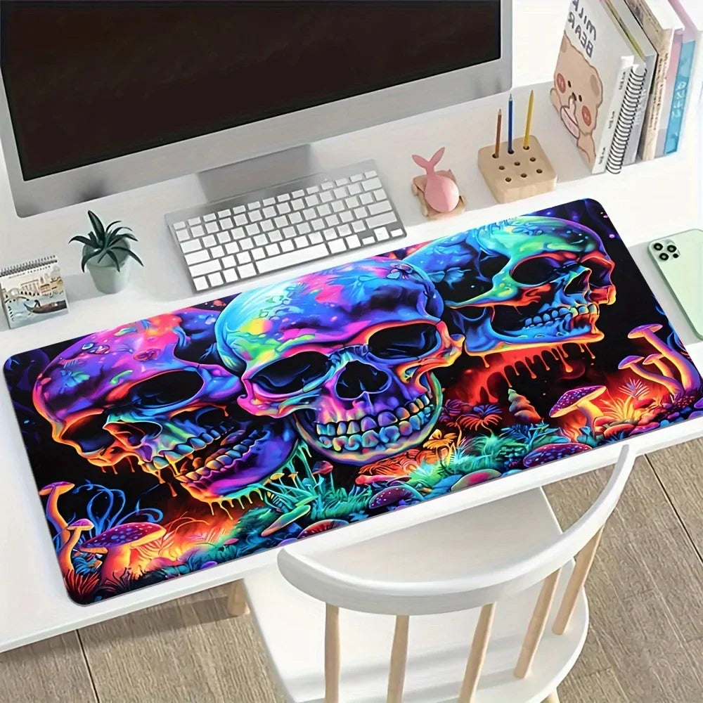 Graffiti Art Skull Mouse Pad 90x40cm Desktop Mat Setup Mousepad Xxl Gaming Accessories Rug Mouse Carpet Desk Mat Decorations