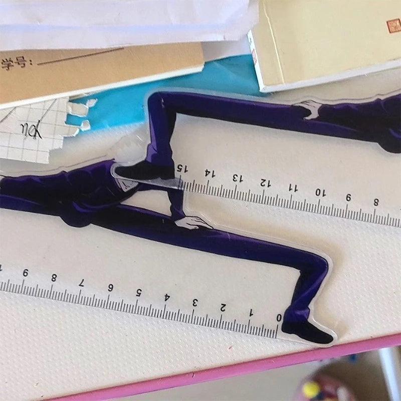 Jujutsu Kaisen Student Straight Ruler Gojo Japanese Anime Surrounding Stationery Supplies Transparent Ruler Gift - Rexpect Nerd