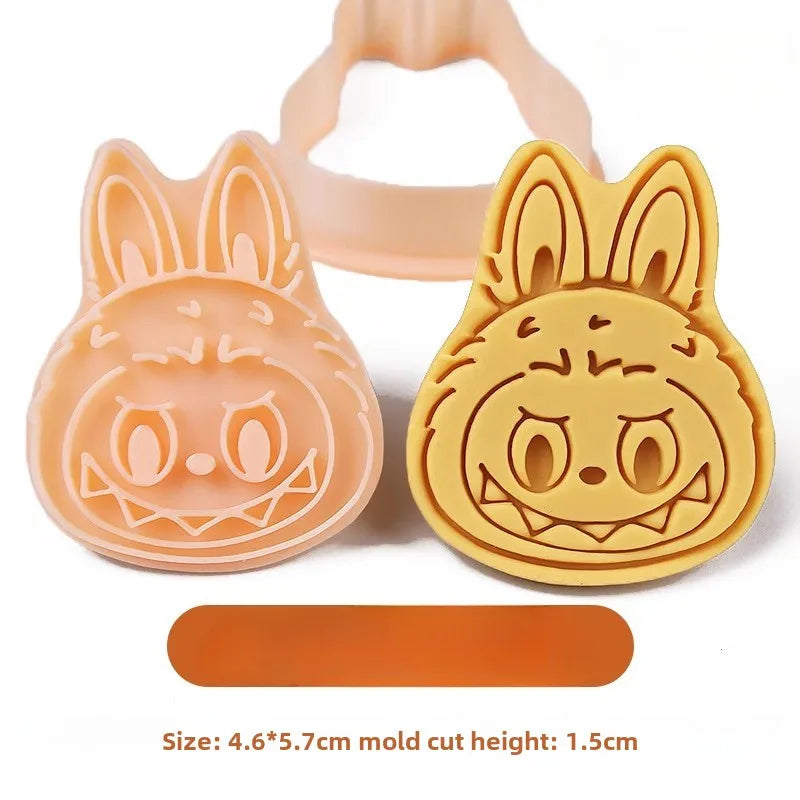 LABUBU 3D Cookie Cutter | Kawaii Anime Biscuit Mold & Baking Stamp