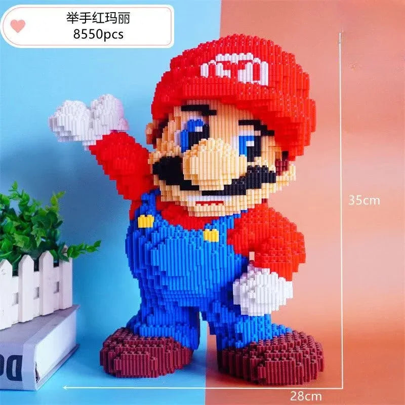 Super Mario Large Block Puzzle Assembly Toy 3D Puzzle Children's Birthday Gift Desktop Decoration