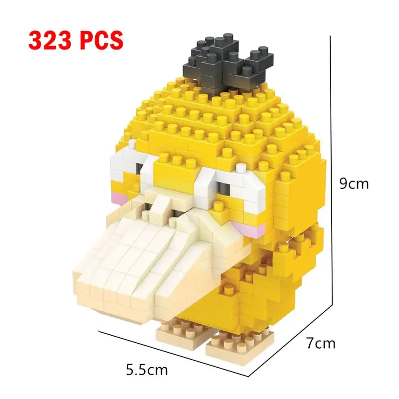 66pcs Pokemon Small Building Nanoblock Cartoon Pikachu Animal Model Education Game Graphics Pokemon Toys For Kids Birthday