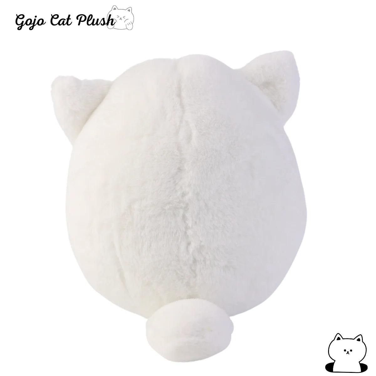 Soft Gojo Cat Plush Pillow - White Sunglasses Cat Stuffed Toy for Kids & Home Decor