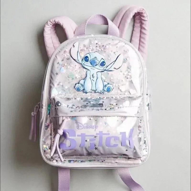 Disney Stitch Sequin Backpack - Trendy and Versatile Kindergarten School Bag for Kids