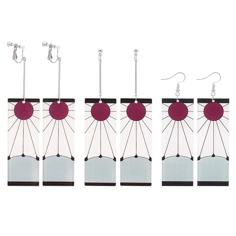 Demon Slayer Blade of Ghost Earrings - Acrylic Drop Jewelry for Women & Men