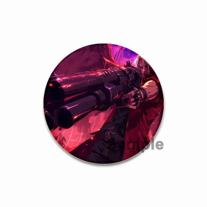 Dante Cartoon Cosplay Badge Game Anime Devil May Cry Brooch HD Print Handmade Pins for Backpack Accessories Clothes Decoration