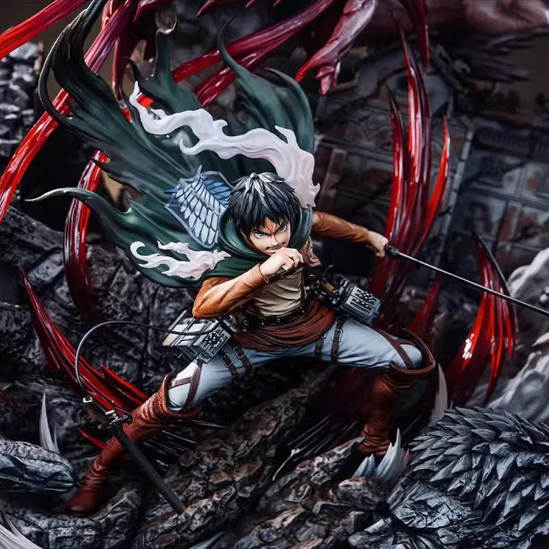 Attack on Titan Figure Anime Blind Box Mystery Box Yeager Eren Ackerman Mikasa Levi Figurines Surprise Box Desktop Decorations