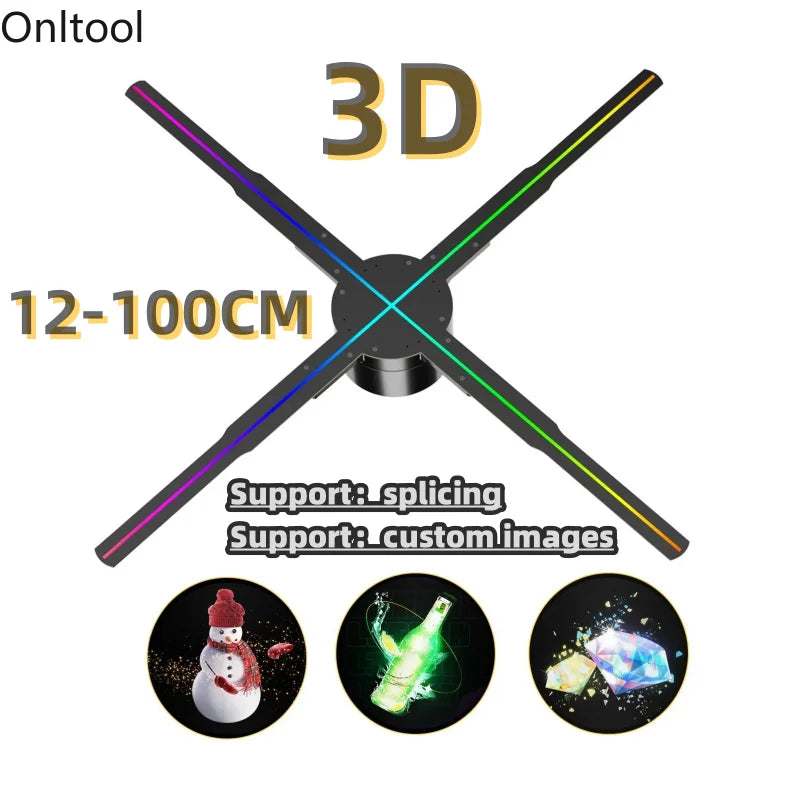 Bring Your Anime and Games to Life in 3D with the Holographic Fan Projector (42cm-100cm)! - Rexpect Nerd
