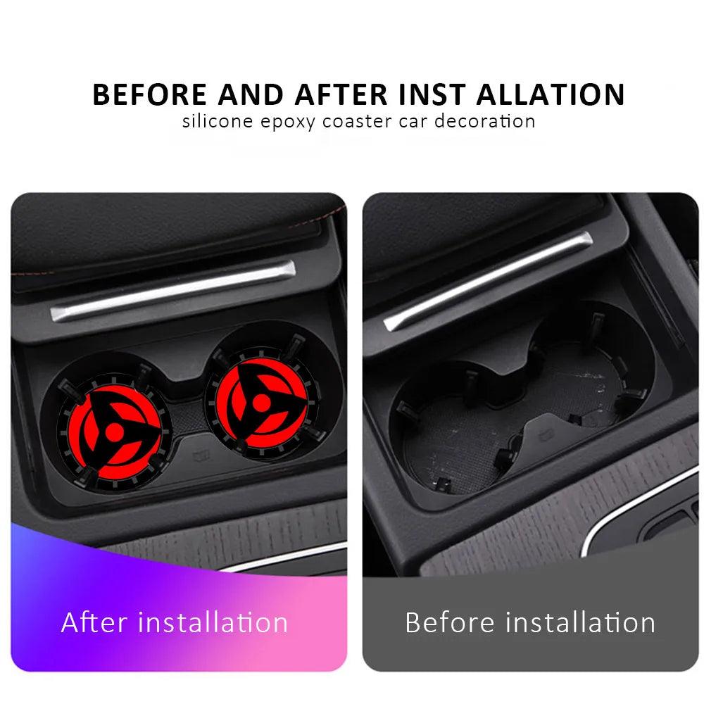 Non-Slip Car Coaster - Japanese Anime Design for Auto Accessories