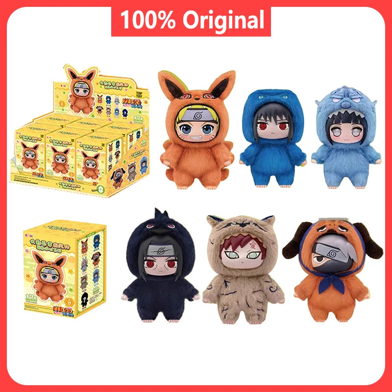100% Original EAKI Naruto Blind box Shippuden Party Series Stuffed Plush Handmade Ornament Toy Collection Gift