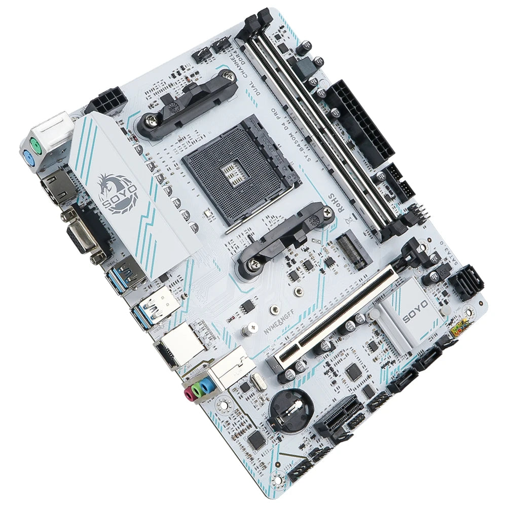 SOYO AMD B450M Game Motherboard DDR4 Memory AM4 Mainboard M.2 NVME Desktop Computer components Supports CPU AMD AM4 Ryzen 5600