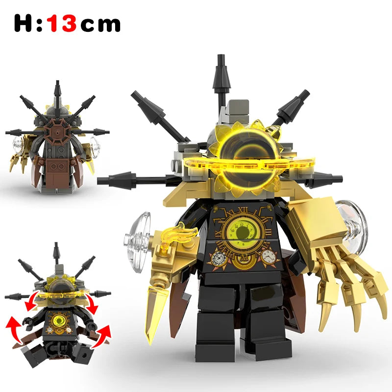 New Skibidi Toileted TVman Multi Joined Mini Action Figures Building Blocks TVman Speakerman Cameraman Model Toys for Kid Gift