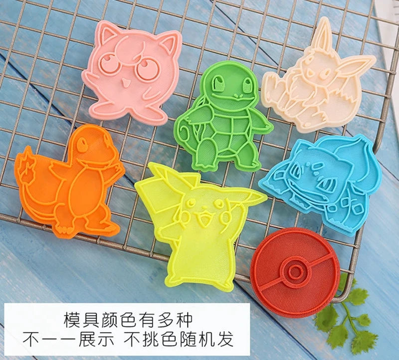 Pokémon Cookie Cutter Set | 8pcs Anime Moulds Pikachu, Squirtle & More