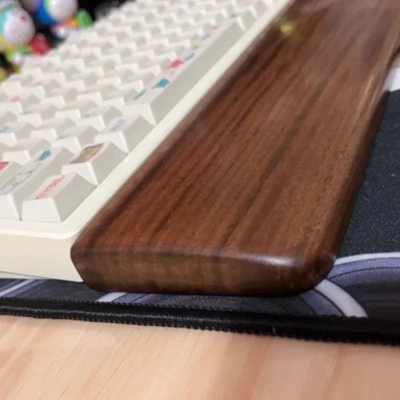 Walnut Wood Palm Rest Custom Soild Wood Mouse Rest Mechanical Keyboard Wrist Rest Accessories AntiSlip Stickers WoodenPalm Stree