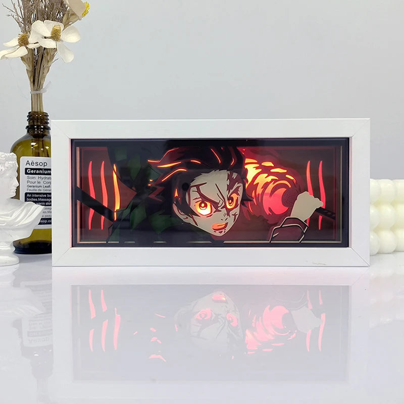 Anime LED Light Box – Manga Paper Carving Desk Lamp for Kids & Collectors